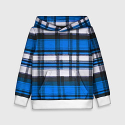 Детская толстовка Сине-белая ткань в клетку