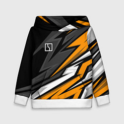Толстовка-худи детская Zeekr - orange colors, цвет: 3D-белый