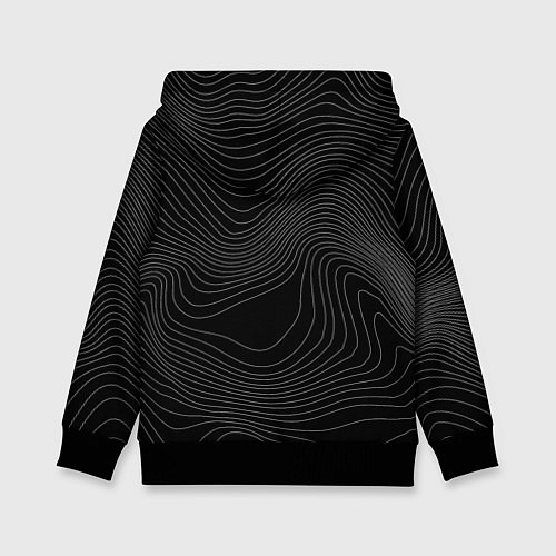 Детская толстовка Arctic Monkeys - белые линии / 3D-Черный – фото 2