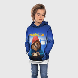 Толстовка-худи детская Приключения Паддингтона, цвет: 3D-белый — фото 2