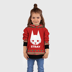 Толстовка-худи детская Stray new year, цвет: 3D-черный — фото 2