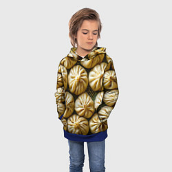 Толстовка-худи детская Хинкали, цвет: 3D-синий — фото 2