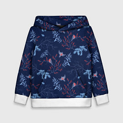 Детская толстовка Зимние ветки и птицы