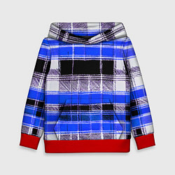 Детская толстовка Белые полосы на чёрно-синем фоне