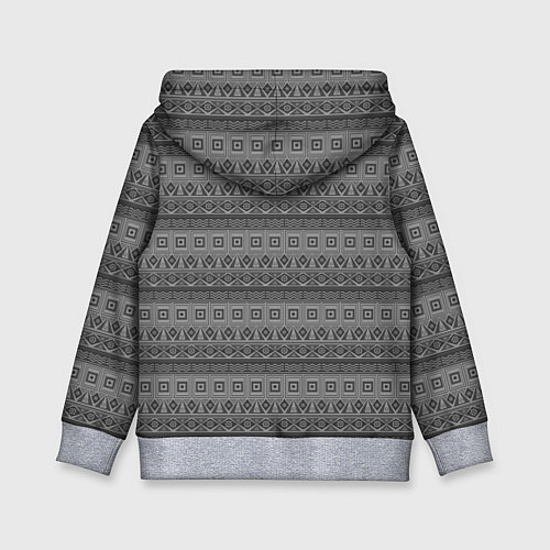 Детская толстовка Светлый серый геометрический орнамент / 3D-Меланж – фото 2
