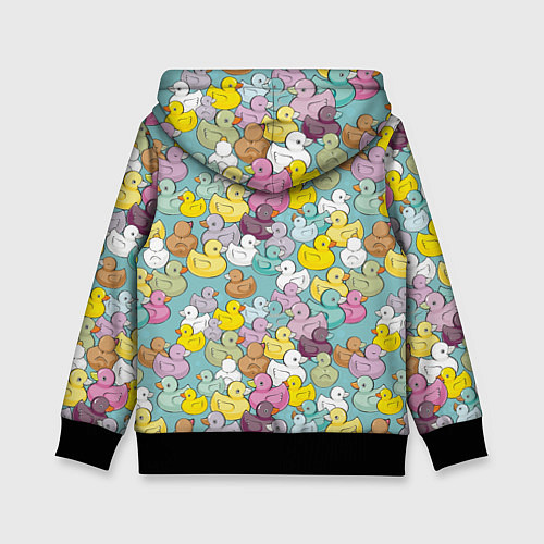 Детская толстовка Уютные уточки / 3D-Черный – фото 2