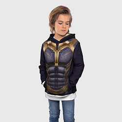 Толстовка-худи детская Костюм Таноса из мстителей, цвет: 3D-белый — фото 2