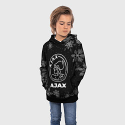Толстовка-худи детская Снежный Ajax, цвет: 3D-черный — фото 2