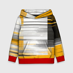Детская толстовка Чёрные вертикальные полосы на жёлто-белом фоне