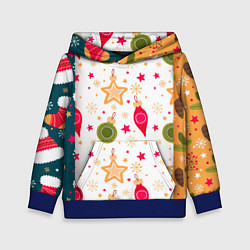Детская толстовка Новогодние паттерны комбинация