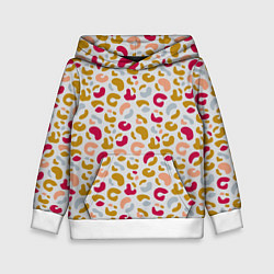 Детская толстовка Разноцветный леопардовый узор