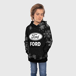 Толстовка-худи детская Снежный Ford, цвет: 3D-черный — фото 2