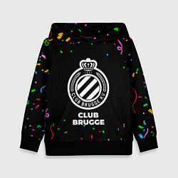 Толстовка-худи детская Club Brugge конфети, цвет: 3D-черный