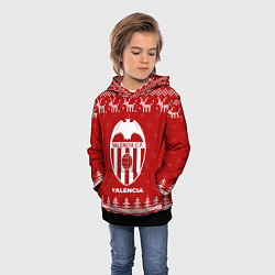 Толстовка-худи детская Новогодний Valencia с оленями, цвет: 3D-черный — фото 2
