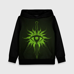 Толстовка-худи детская Dragon Age Inquisition logo, цвет: 3D-черный