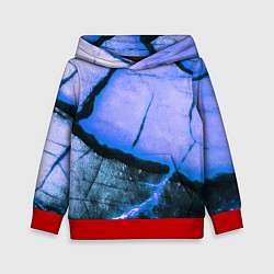 Детская толстовка Трещины на абстрактном синем фоне