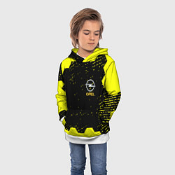 Толстовка-худи детская Opel auto hexagon steel, цвет: 3D-белый — фото 2