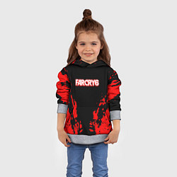 Толстовка-худи детская Farcry6 краски красные, цвет: 3D-меланж — фото 2