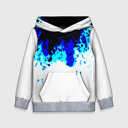 Толстовка-худи детская Синяя кровь андроида, цвет: 3D-меланж
