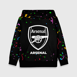 Толстовка-худи детская Arsenal конфети, цвет: 3D-черный