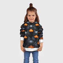 Толстовка-худи детская Черные уточки, цвет: 3D-белый — фото 2