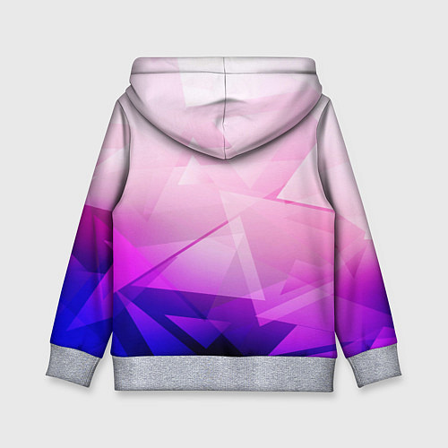 Детская толстовка Неоновая геометрия осколки / 3D-Меланж – фото 2