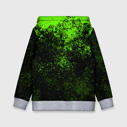 Детская толстовка Зеленые брызги красок / 3D-Меланж – фото 2