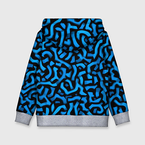 Детская толстовка Синее граффити / 3D-Меланж – фото 2