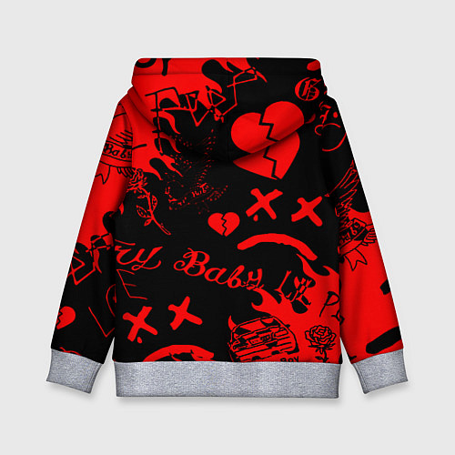 Детская толстовка Lil peep monster energy / 3D-Меланж – фото 2