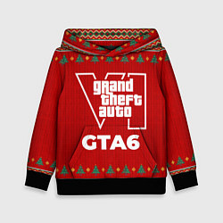 Толстовка-худи детская GTA6 new year, цвет: 3D-черный