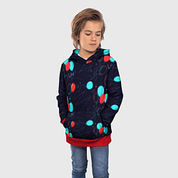 Толстовка-худи детская Воздушные шары для праздника, цвет: 3D-красный — фото 2