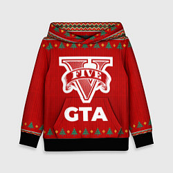 Толстовка-худи детская GTA new year, цвет: 3D-черный
