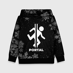 Толстовка-худи детская Снежный Portal, цвет: 3D-черный
