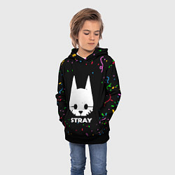 Толстовка-худи детская Stray конфети, цвет: 3D-черный — фото 2