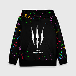 Толстовка-худи детская The Witcher конфети, цвет: 3D-черный