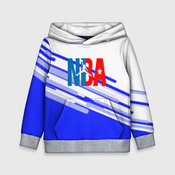 Толстовка-худи детская NBA geometry steel, цвет: 3D-меланж