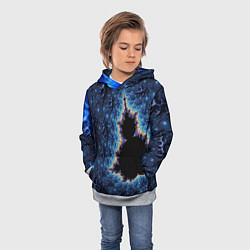 Толстовка-худи детская Психоделика абстракця, цвет: 3D-меланж — фото 2
