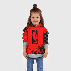 Толстовка-худи детская NBA краски баскетбол, цвет: 3D-меланж — фото 2