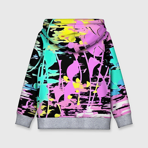 Детская толстовка Color expressive abstraction - Milano / 3D-Меланж – фото 2
