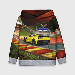 Детская толстовка Chevrolet Corvette на гоночной трассе