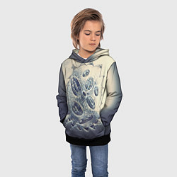 Толстовка-худи детская Синяя кровь, цвет: 3D-черный — фото 2