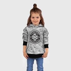 Толстовка-худи детская Белобог - слава роду, цвет: 3D-черный — фото 2