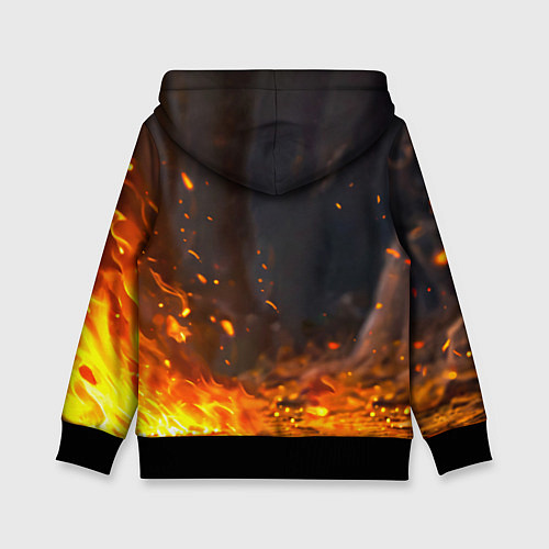 Детская толстовка Утенок в огне / 3D-Черный – фото 2