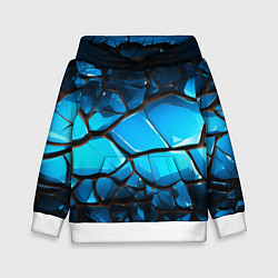 Детская толстовка Синяя текстура объемных плит