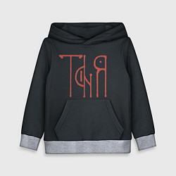 Детская толстовка Таня - красная надпись вязью