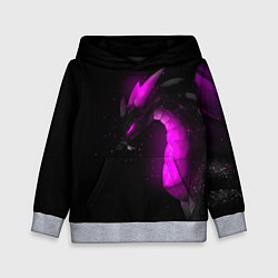 Толстовка-худи детская Дракон неоновый, цвет: 3D-меланж