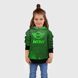 Толстовка-худи детская Mini - green gradient, цвет: 3D-черный — фото 2