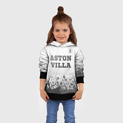 Толстовка-худи детская Aston Villa - white gradient посередине, цвет: 3D-черный — фото 2