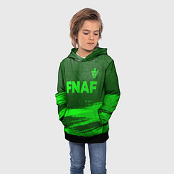 Толстовка-худи детская FNAF - green gradient посередине, цвет: 3D-черный — фото 2