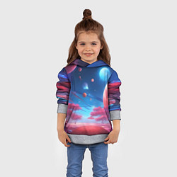 Толстовка-худи детская Красный лес, цвет: 3D-меланж — фото 2